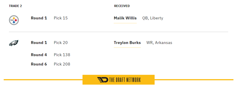 2022 NFL Mock Draft - Steelers-Eagles trade
