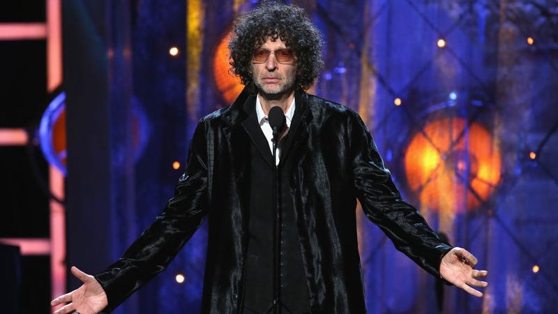 Howard Stern inducts Bon Jovi on stage during the 33rd Annual Rock & Roll Hall of Fame Induction Ceremony at Public Auditorium on April 14, 2018 in Cleveland, Ohio.