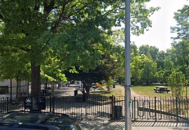 A man was killed at Steuben Playground on Tuesday morning, and police are searching for the culprit.