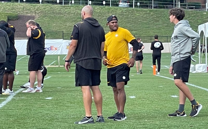 Steve Smith at Steelers practice