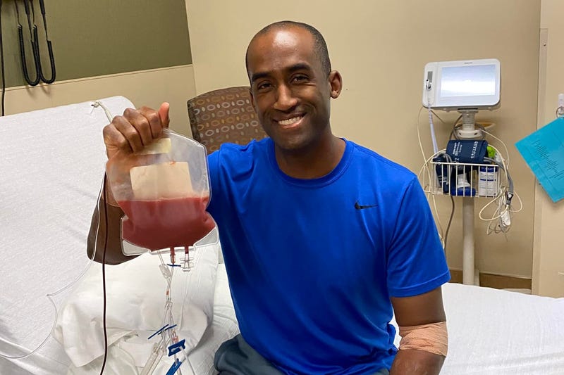 Former KCMB Anchor Steven Albritton donates stem cells.