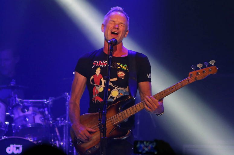 Sting and Shaggy perform during their 44/876 Tour