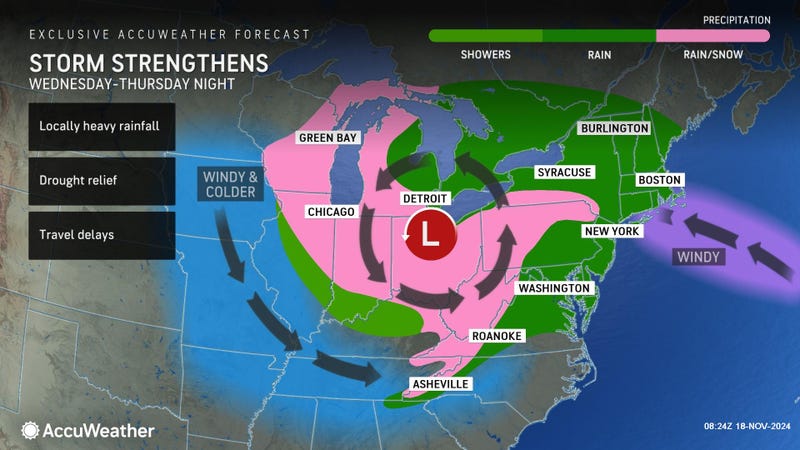 Rain will move through the Tri-State on Wednesday night as the area deals with a major drought