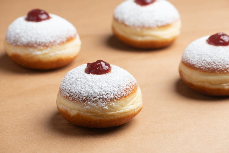 Strawberry  sufganiyot from Breads Bakery for Hanukkah 2024