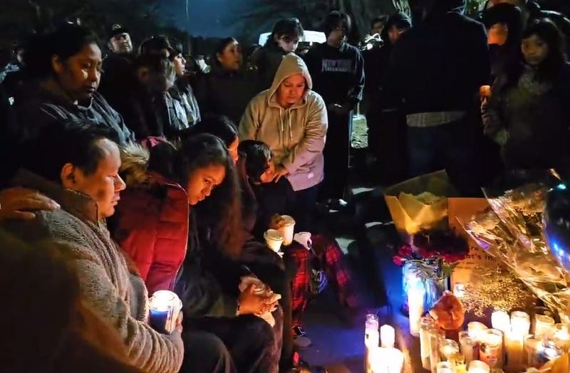 Candlelight vigil held on Thursday for 8-year-old Bayron Palomino Arroyo, who was hit by a car and died on Wednesday.