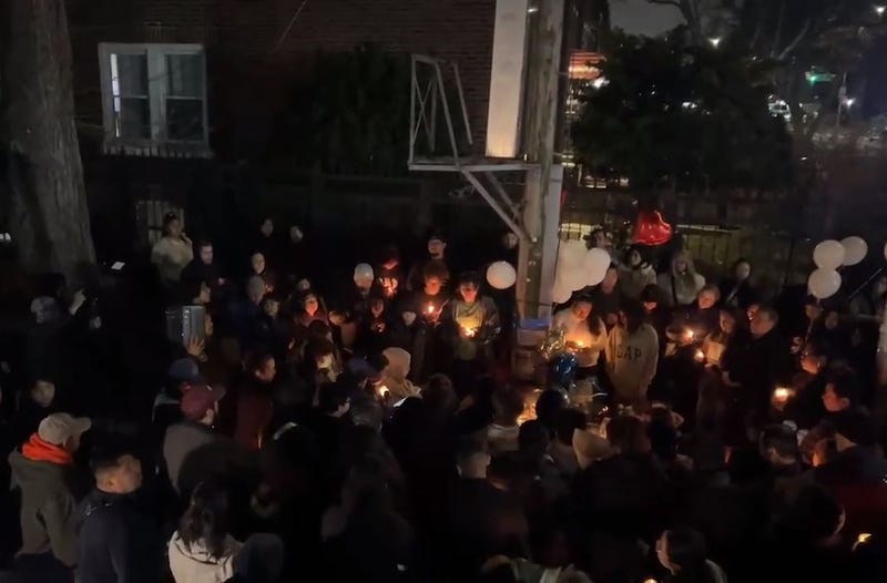 Candlelight vigil held on Thursday for 8-year-old Bayron Palomino Arroyo, who was hit by a car and died on Wednesday.