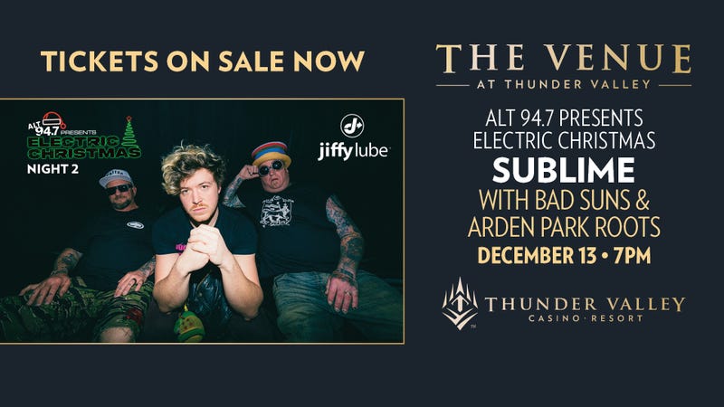 ALT 94.7 Presents Electric Christmas with Sublime brought to you buy Jiffy Lube.