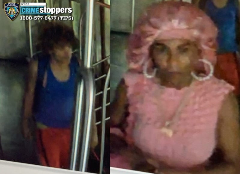 Surveillance images show the suspects on the train