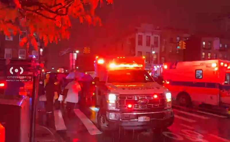 Several riders suffered minor injuries in the incident