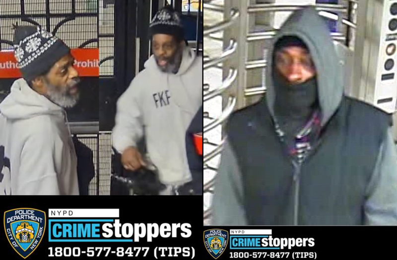 NYPD photos show the suspect sought in the Queensboro Plaza pipe attack (left) and the suspect sought in the Queens Plaza slashing (right)