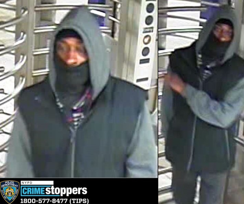 Police are searching for a suspect in a random slashing at the Queens Plaza subway station