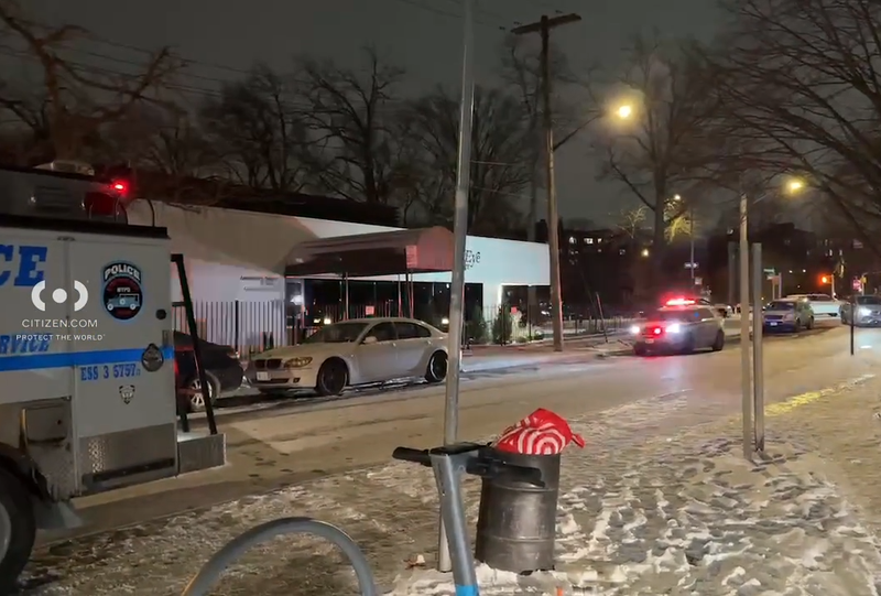 Police were seen at the station into Tuesday night