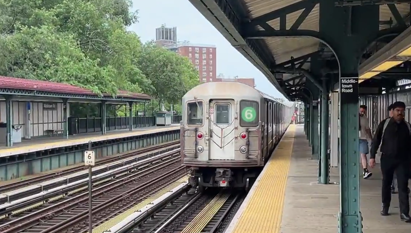 Footage from the scene where Friday morning a 13-year-old boy died while subway surfing.