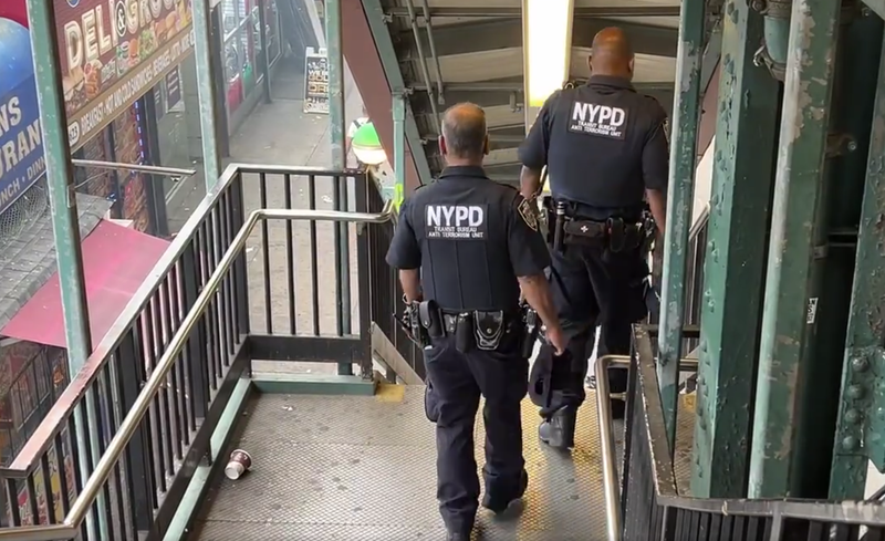 Footage from the scene where Friday morning a 15-year-old boy was critically injured while subway surfing.
