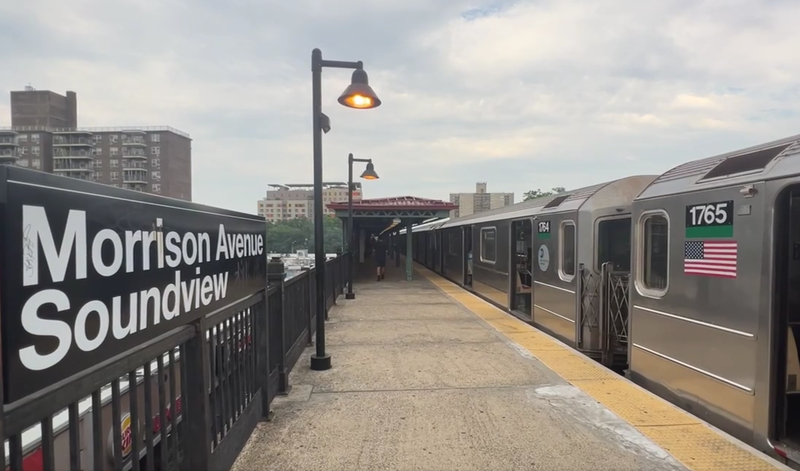 Footage from the scene where Friday morning a 15-year-old boy was critically injured while subway surfing.
