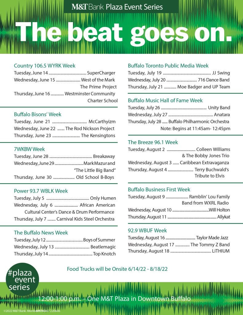 Lineup for #PlazaEventSeries