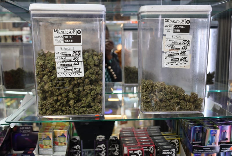 Cannabis flower found at the Green Point Convenience Corp. at 42-18 Greenpoint Ave. in Sunnyside, which prosecutors allege was illegally selling the drug.