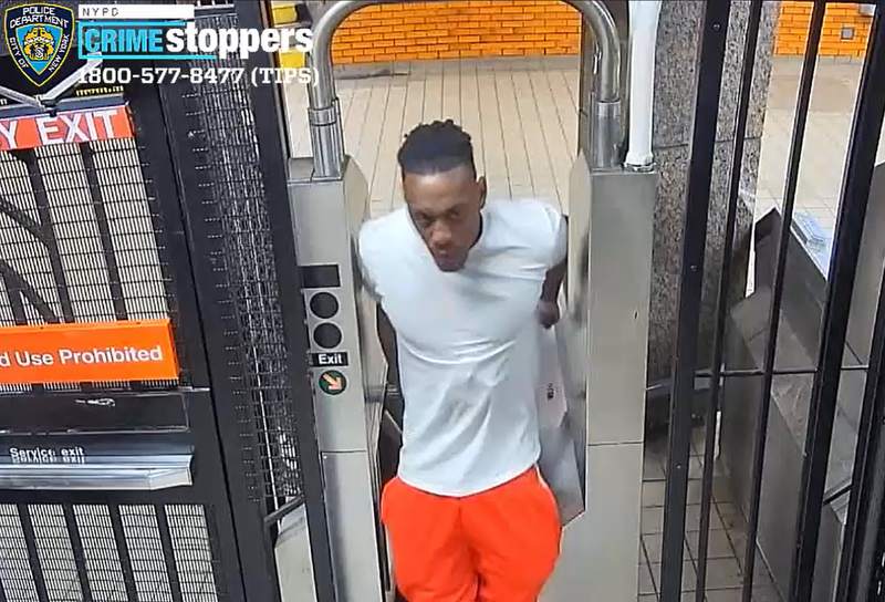 Video shows the suspect hopping a subway turnstile around the time of the attack