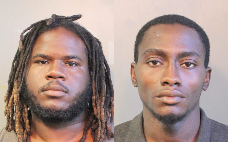Nassau County police held a news conference to announce the arrests of the two men, Tristan Livingston, 27, and Justin St. Hill, 27, in the Aug 13. burglary at Gold Coast Motorsports in New Hyde Park