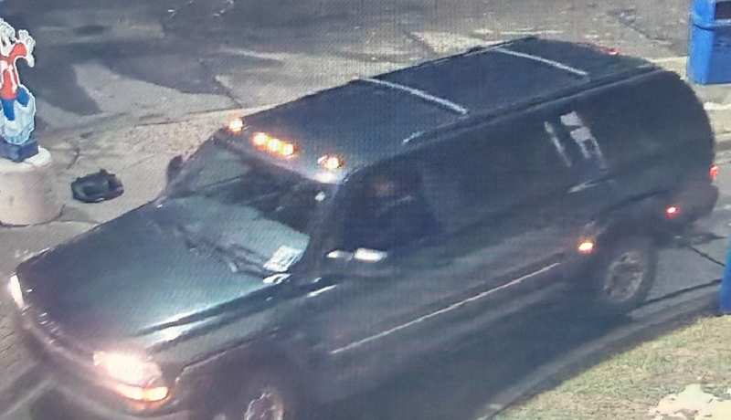 Suspect vehicle in an armed robbery.