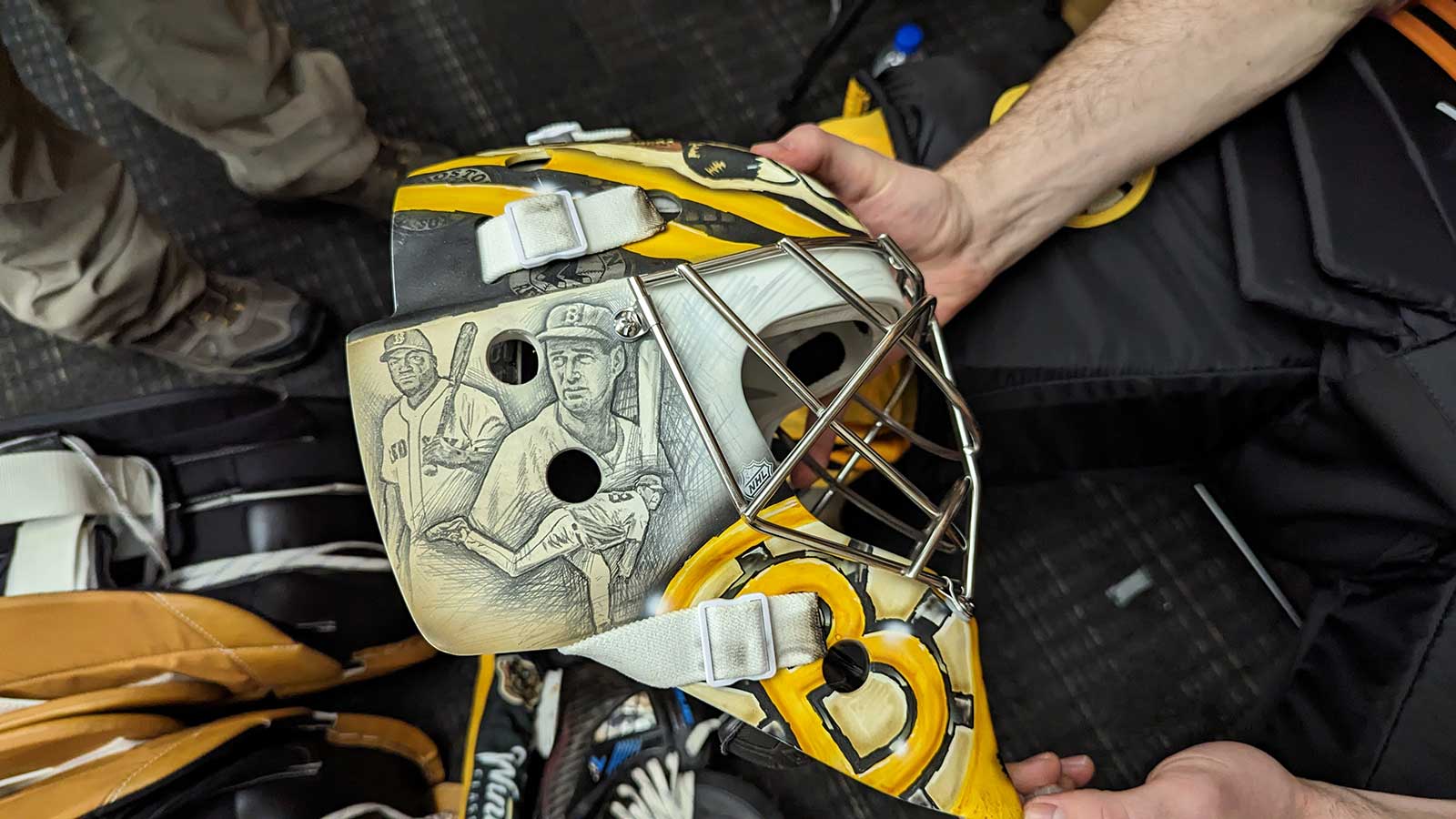 The story behind Jeremy Swayman’s Red Sox-inspired Winter Classic mask