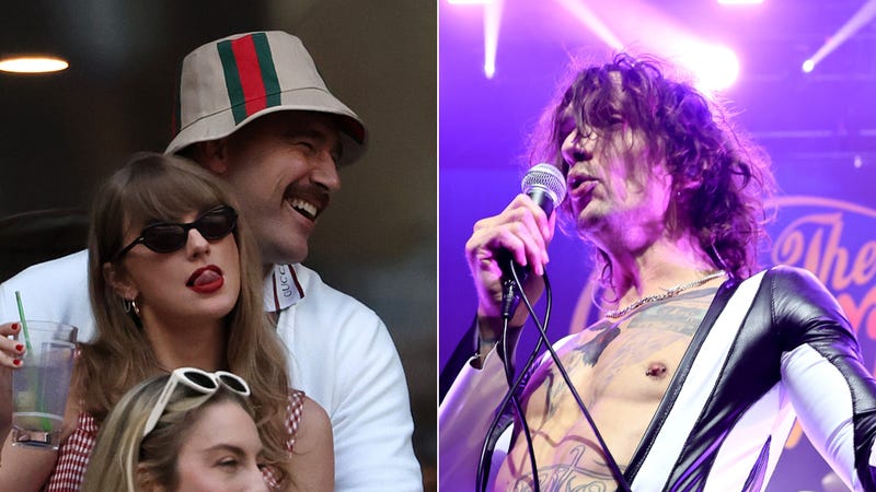 Taylor Swift and Travis Kelce, Justin Hawkins of The Darkness