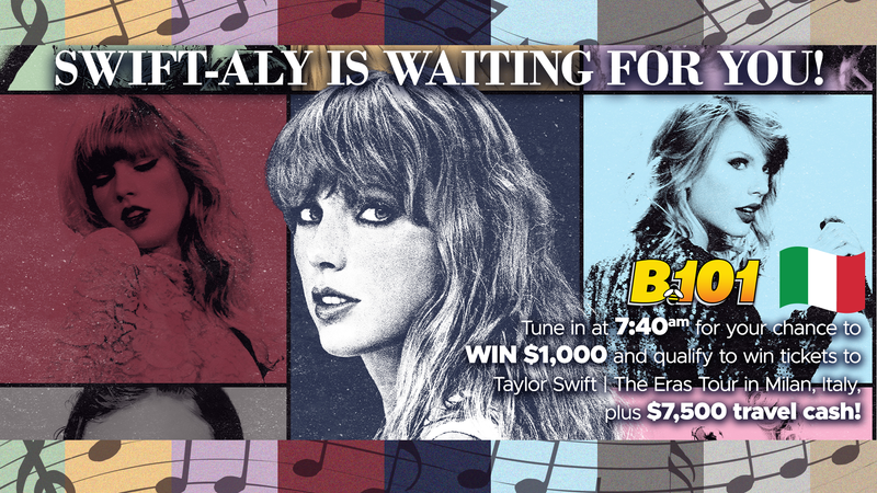 Win a trip to see Taylor Swift in Milan, Italy from B101!