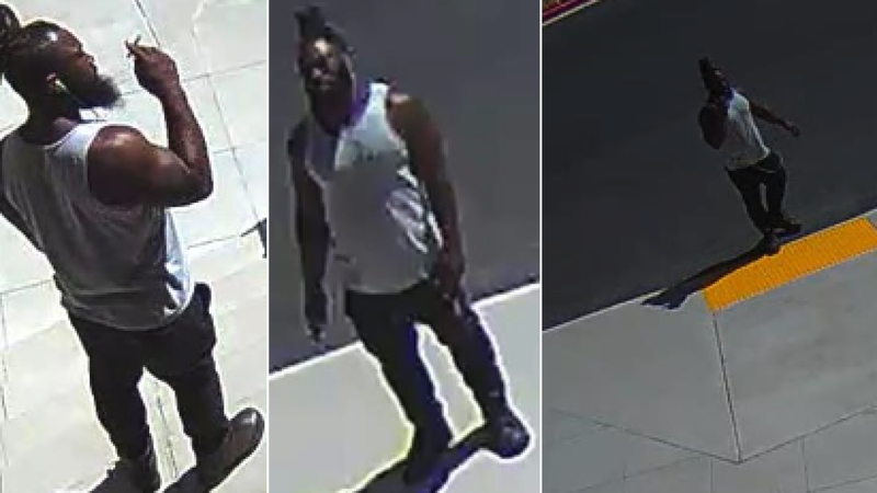 Surveillance pictures of a wanted man from June 4th, 2022