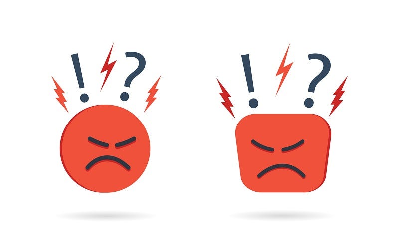 Angry people icons