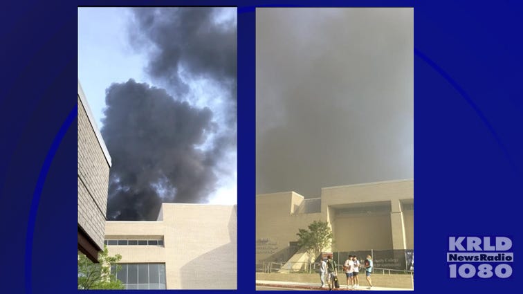 Fire damages building under construction at Tarrant County College Northwest campus