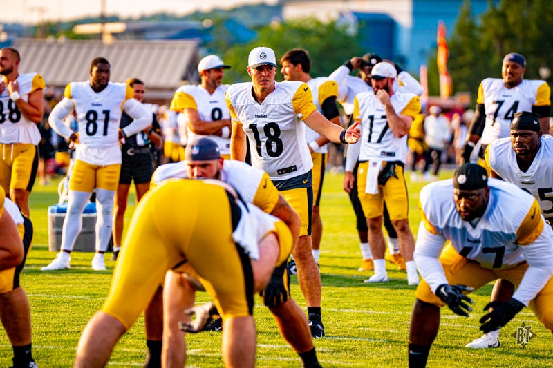 Will Howard in shotgun at night practice