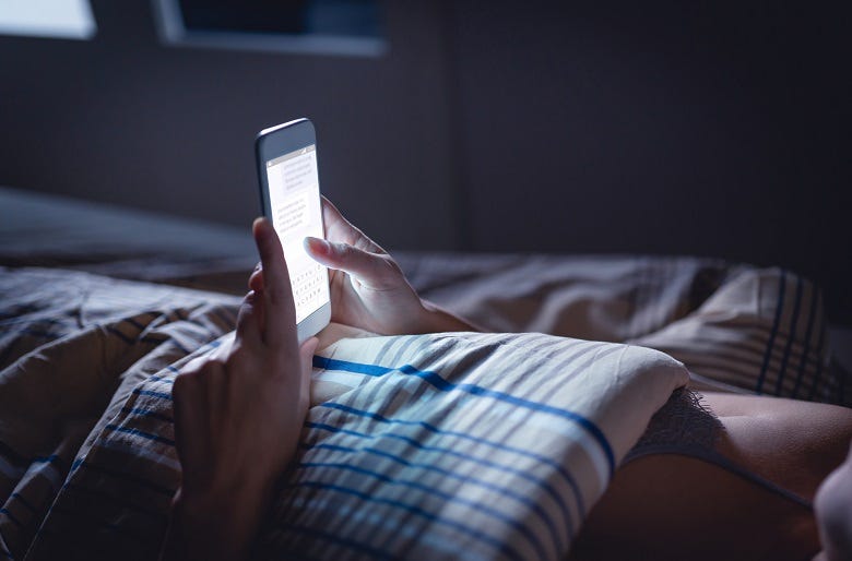 texting in bed