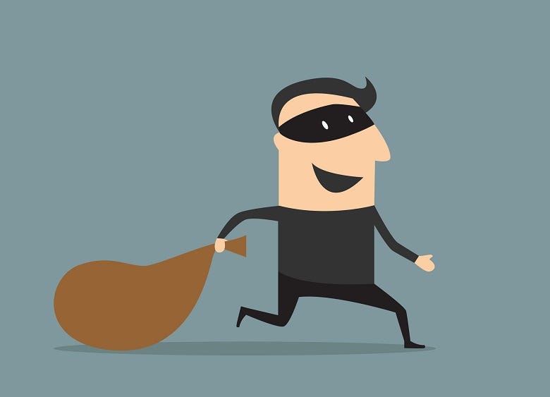 Thief in mask graphic