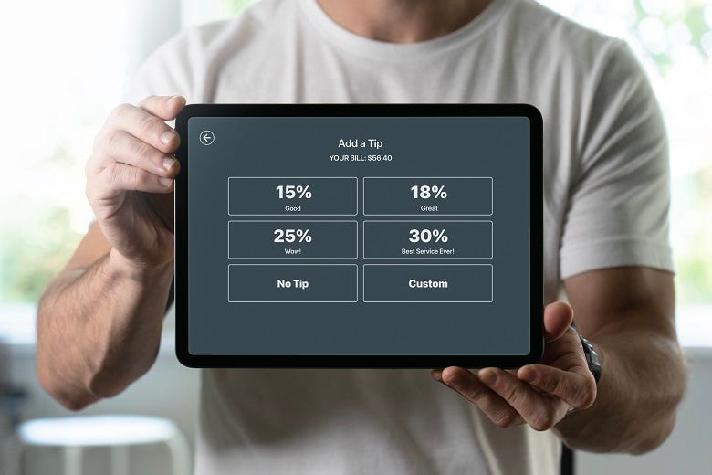 Digital tip screen