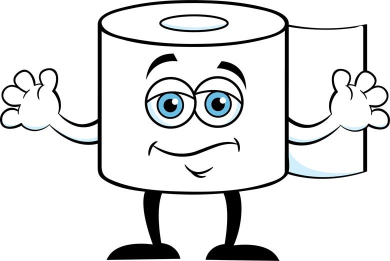 toilet paper cartoon