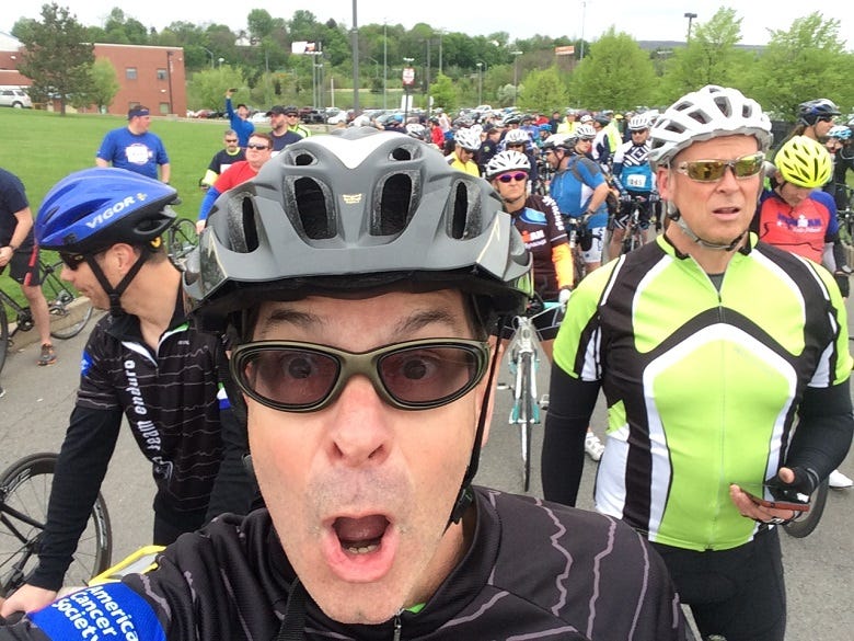 Rocky at start of the Tour de Scranton