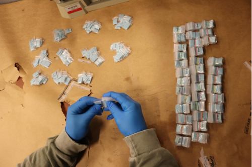 According to the district attorney, Jada Williams was caught with two guns, a bag of ammunition and 1,100 bags of fentanyl that normally sell for $5 to $10 each.