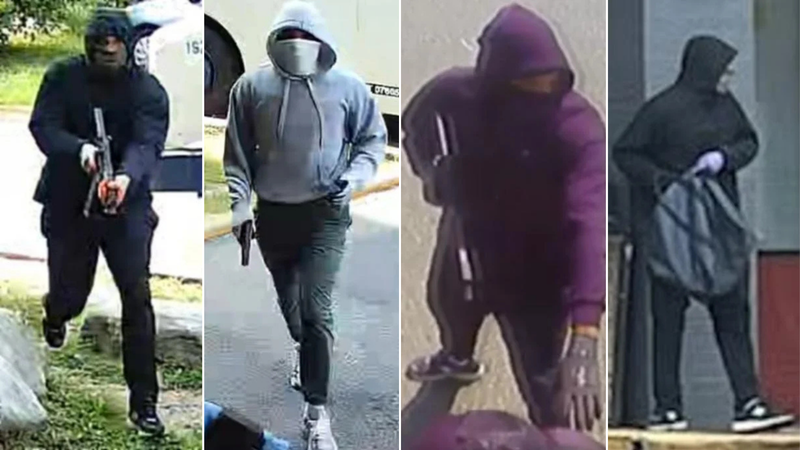 Some of the photos of the suspects behind a series of armored truck robberies in the Philly region released by the FBI.