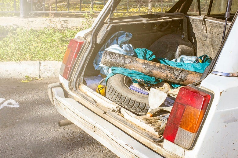 trunk with junk