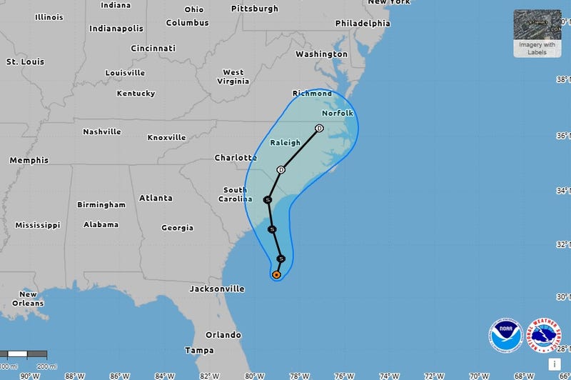 Tropical Storm Chantal forms off southeastern U.S.