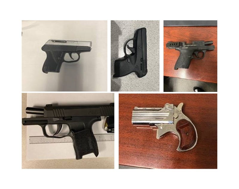 Five guns seized at Detroit Metro Airport