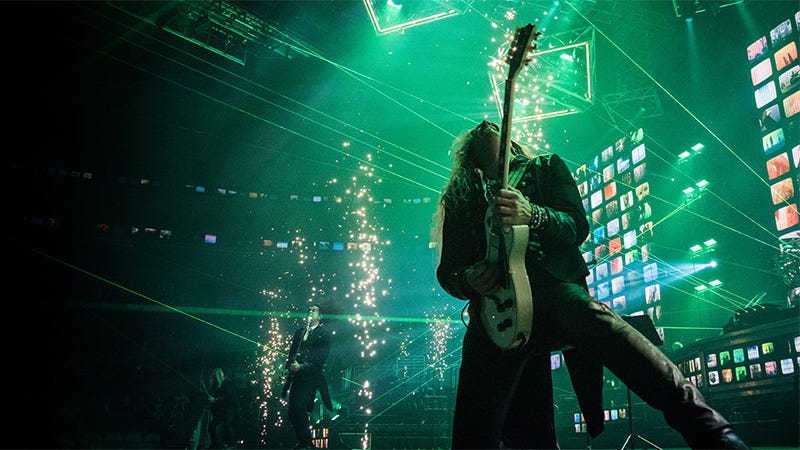 TSO live on stage with pyrotechnics and lasers