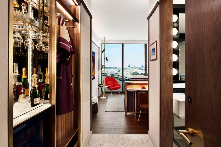 A guest room at the TWA Hotel in New York