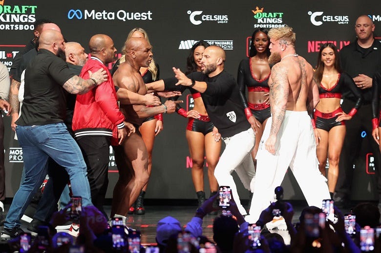 Mike Tyson and Jake Paul
