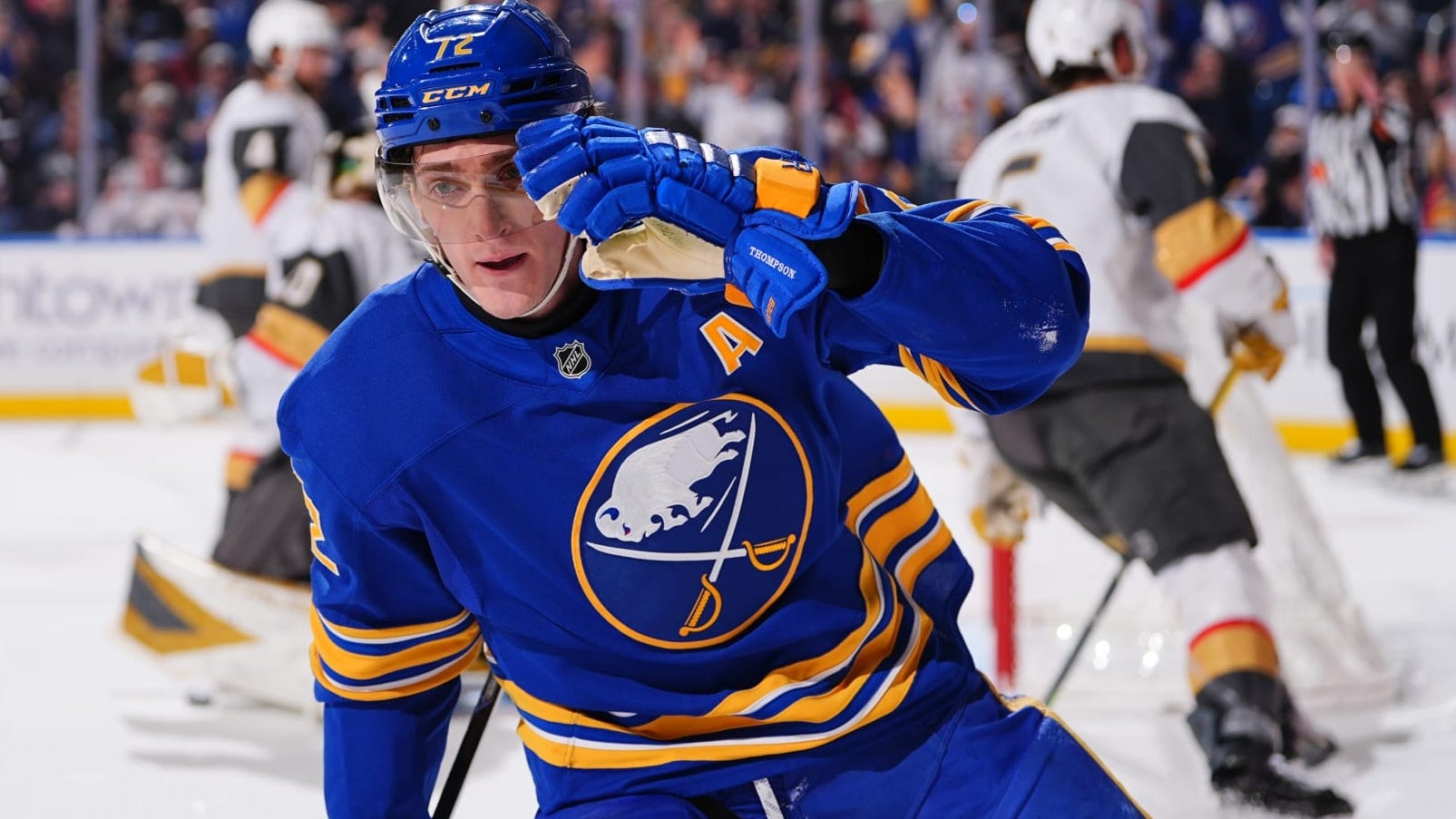 Thompson helps Sabres to 3-2 home win over Golden Knights