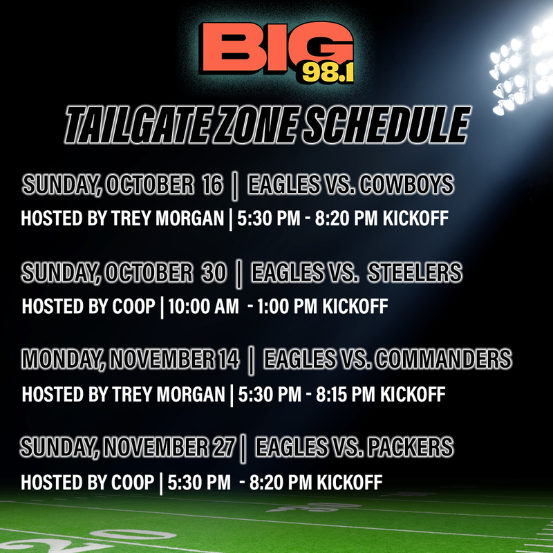 BIG 98.1 Tailgate Zone Schedule