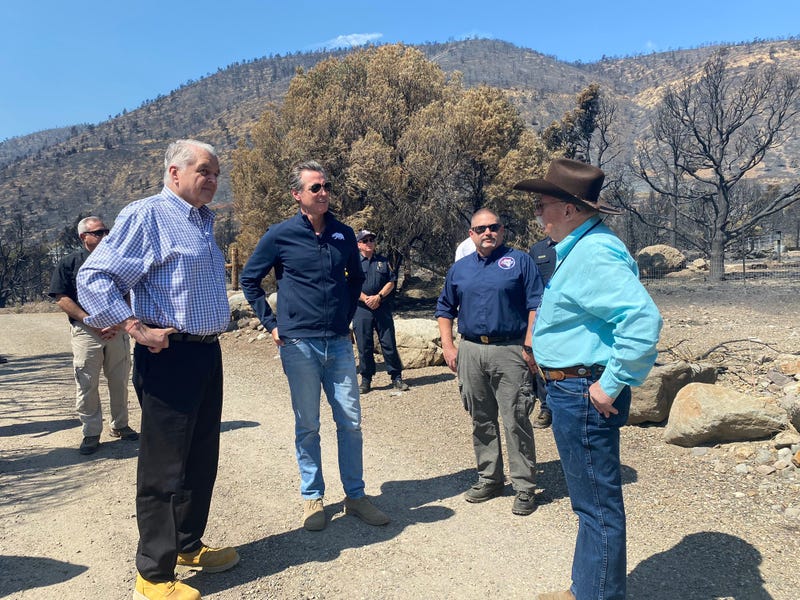 Nevada Governor Sisolak tours burned out areas from the Tamarack fire