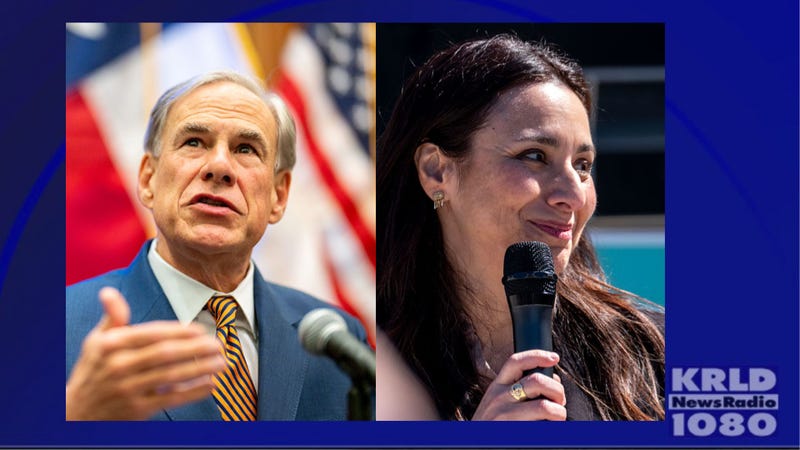 Image of Governor Greg Abbott and Texas Rep. Gina Hinojosa