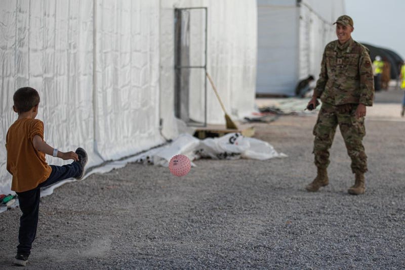 kids plays with soldiers