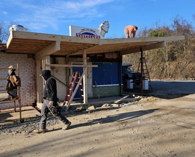 Tastyland drive-thru construction